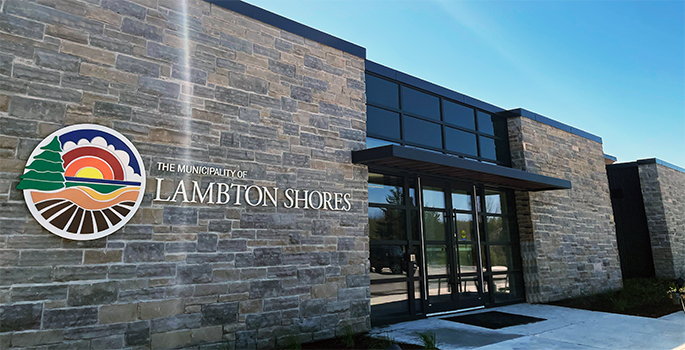 Exterior Photo of Lambton Shores municipal office