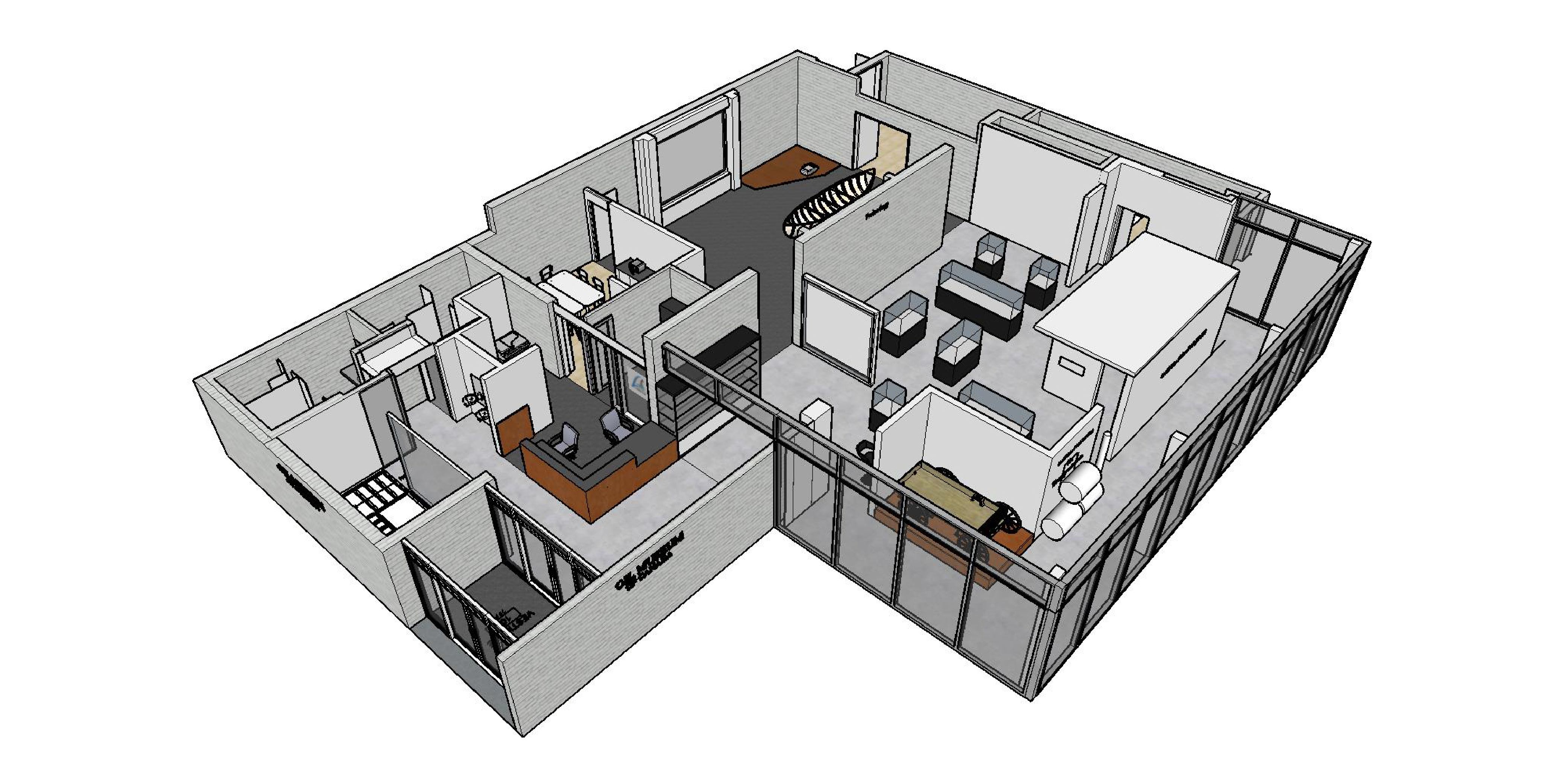 Aerial view of proposed gallery space at Oil Museum of Canada