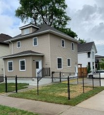 Building exterior with fenced yard