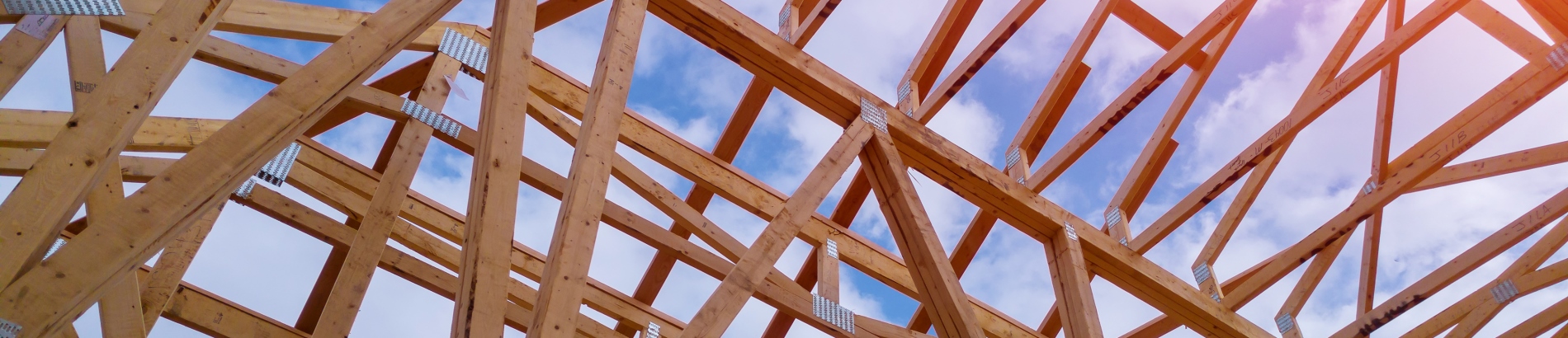 Wood framing of a building