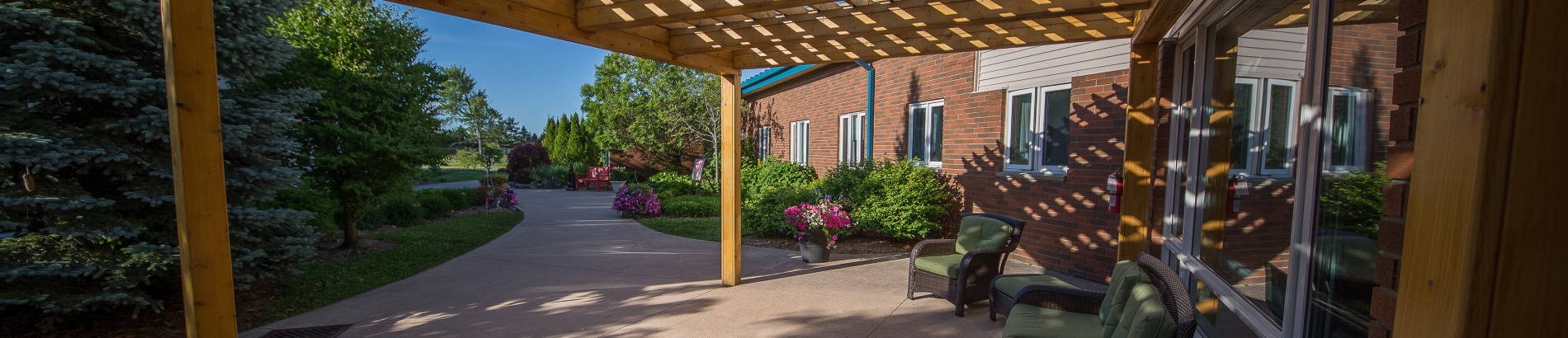 Long-term care home patio