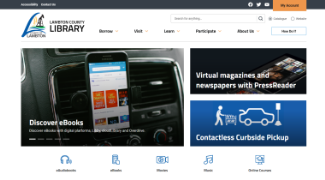 Screenshot of Lambton County Library Website