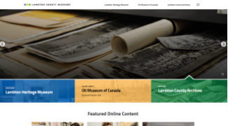 Screenshot of Lambton Museums Website