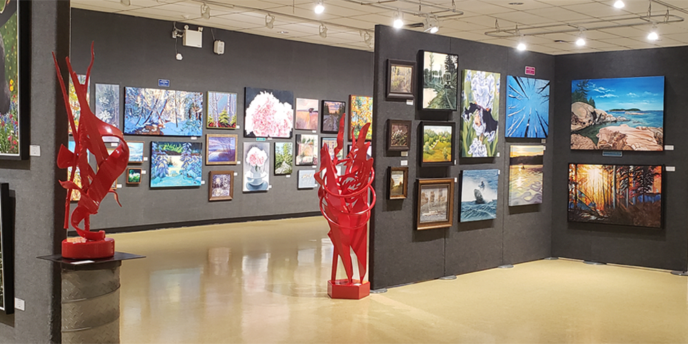 gallery during 2020 Paint Ontario event at Lambton Heritage Museum