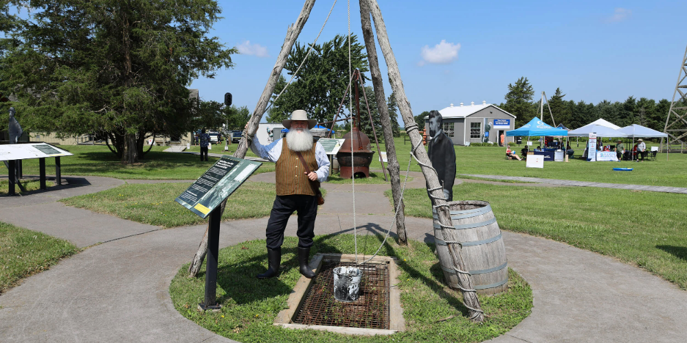 Costumed Interpreter Doug Robinson portrays historical figure James Miller Williams at the 2024 Black Gold Fest event.