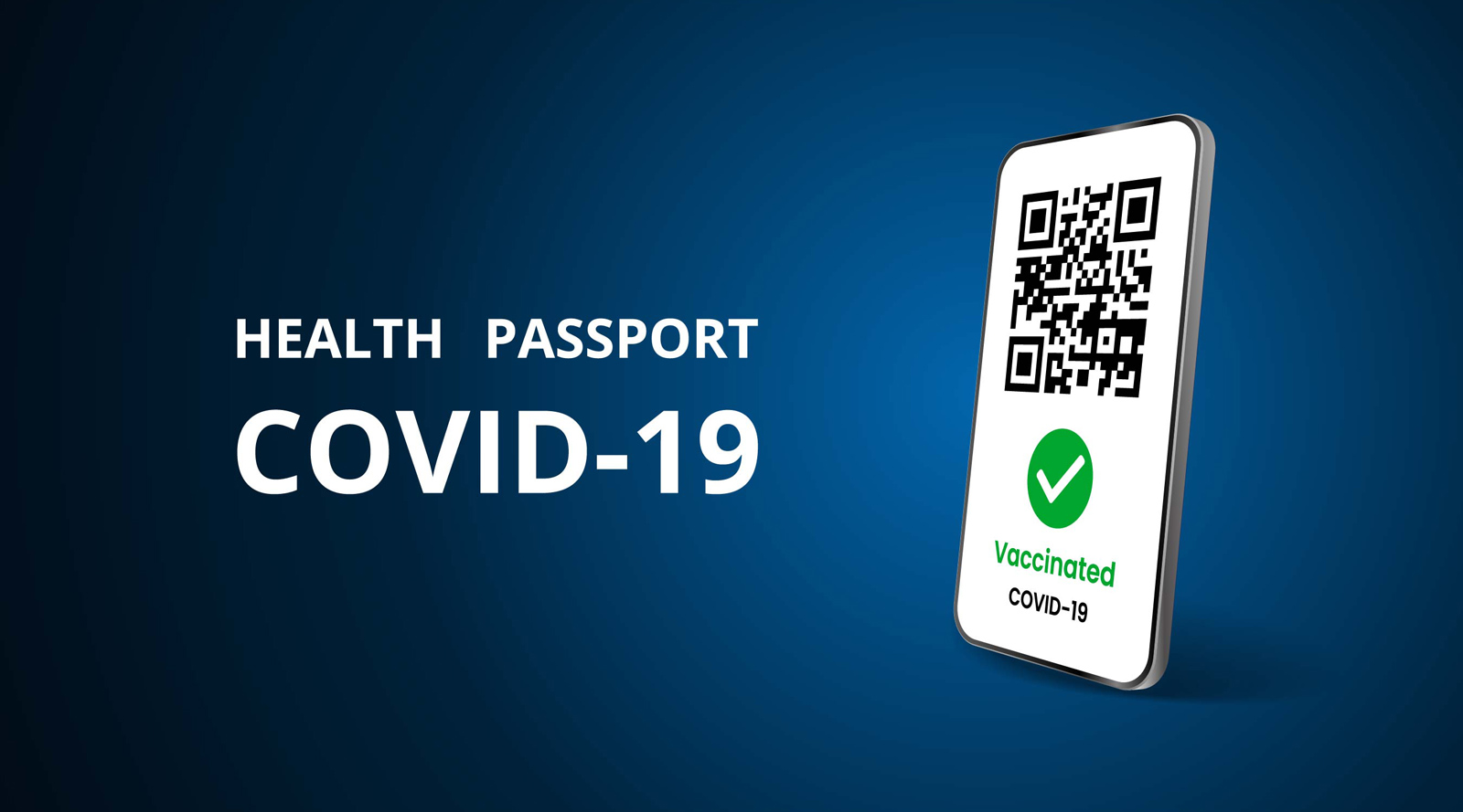 COVID-19 Passport QR Code on smartphone