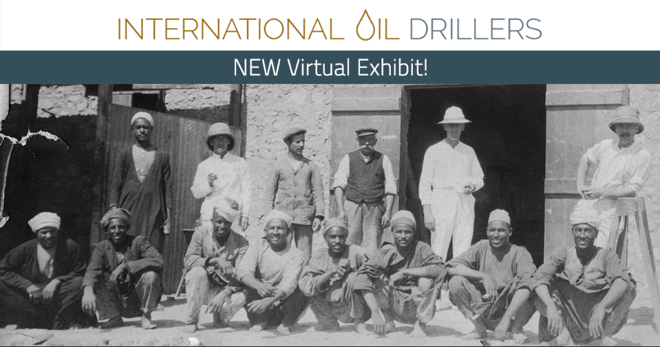 Historical photo of a group of international drillers