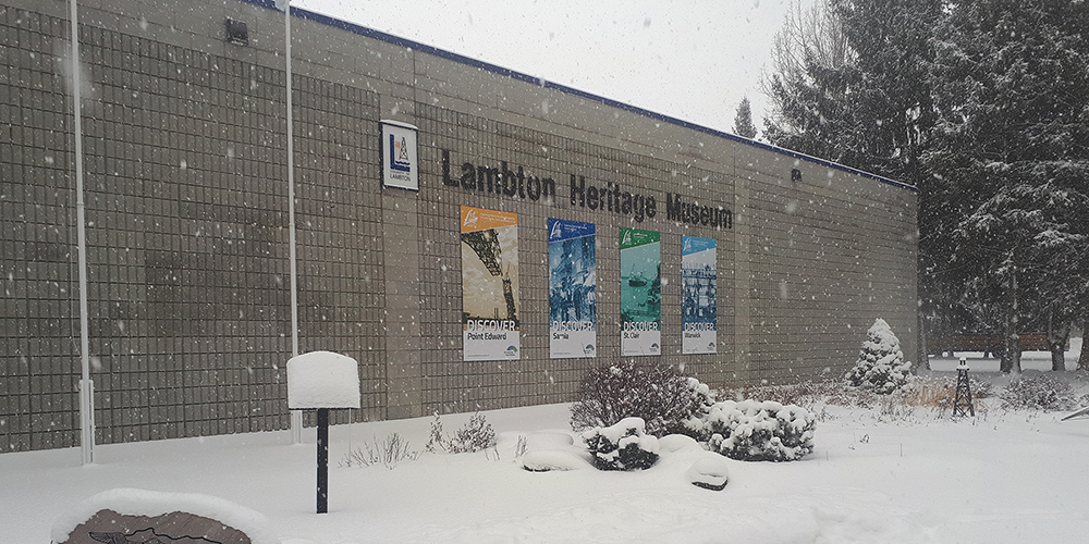 Lambton Heritage Museum exterior in winter