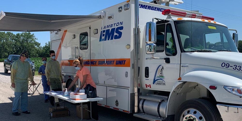 Lambton EMS mobile testing unit