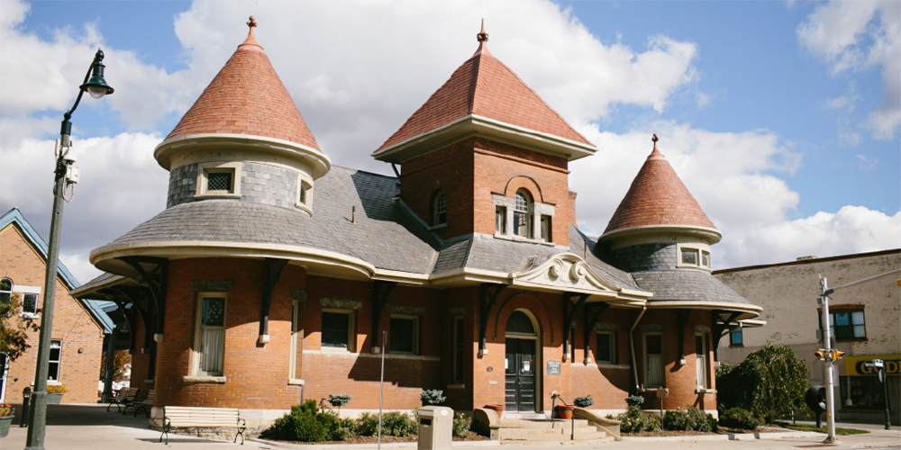 Exterior of Petrolia Library