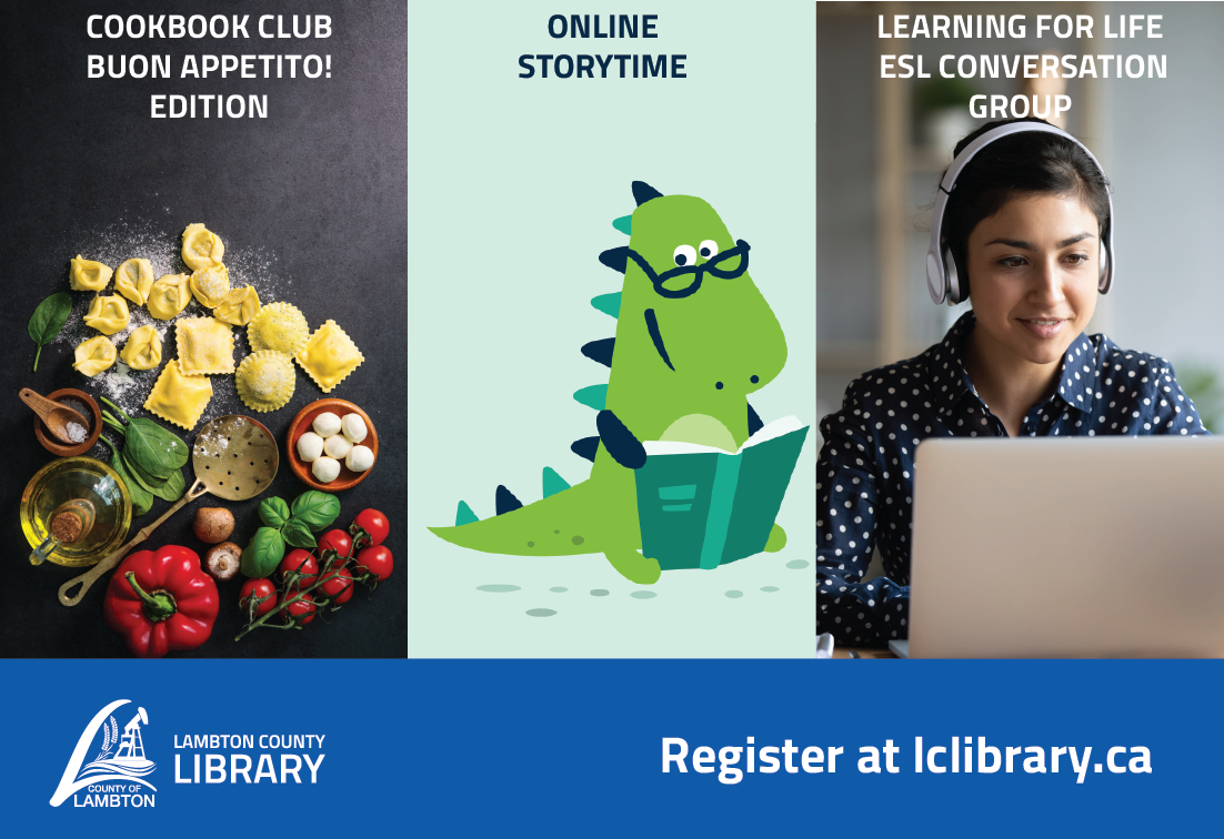 Lambton County Library Online Programming Ad