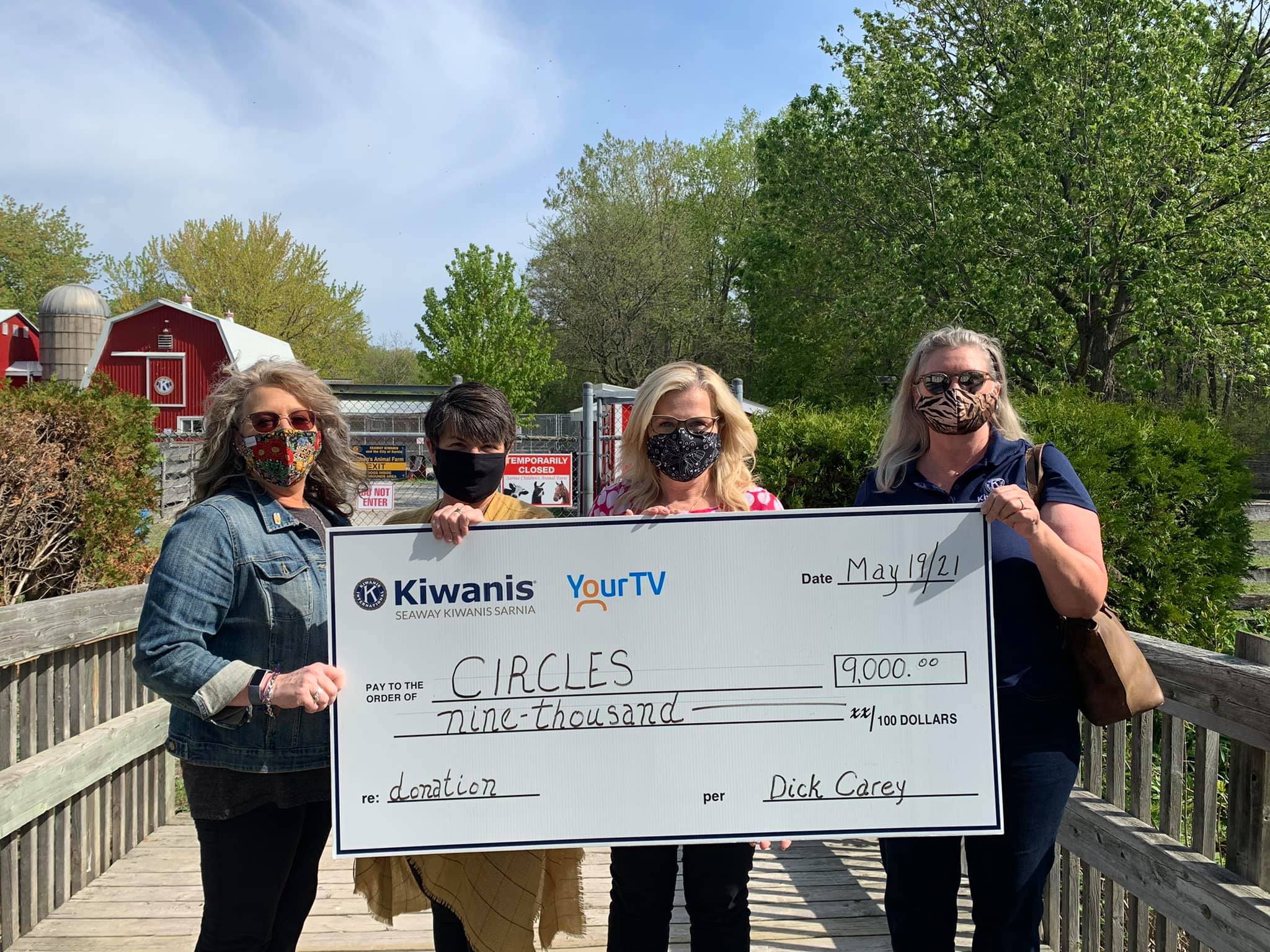 Seaway Kiwanis Club presents Lambton Circles with donation