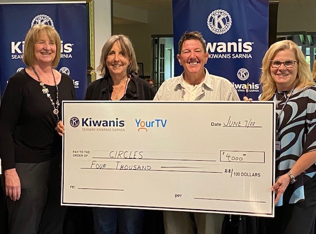 Seaway Kiwanis Club presents Lambton Circles with donation