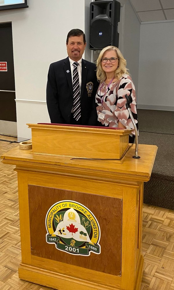 Warden Kevin Marriott and Kim Godin, Supervisor, Children's Services