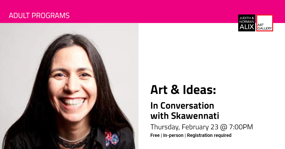 Art & Ideas promotional image with Skawennati