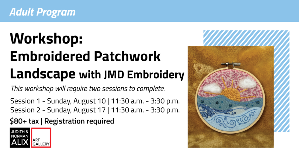 Embroidery workshop promotional image