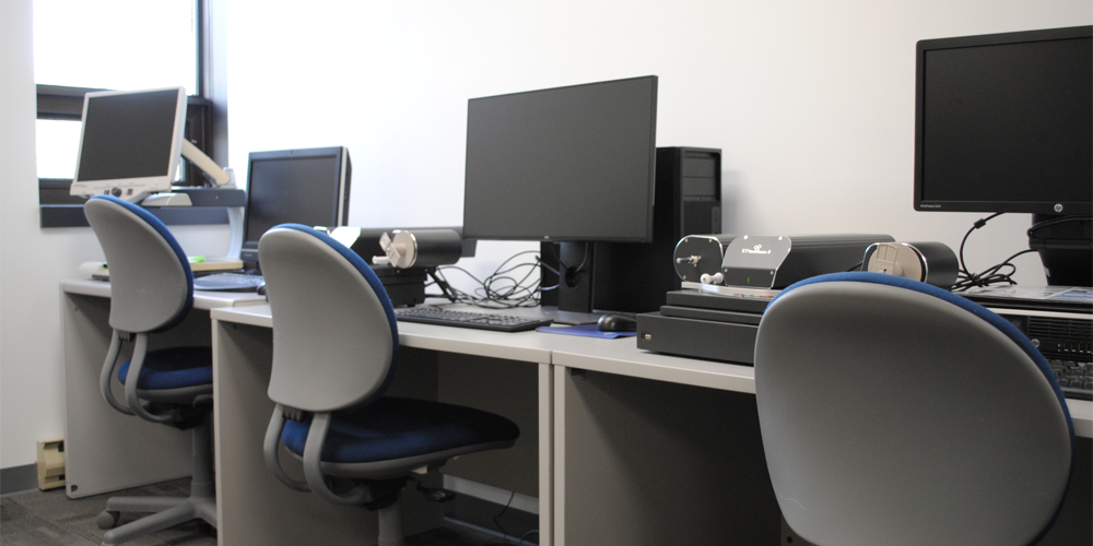 chairs and computer stations at Lambton County Archives