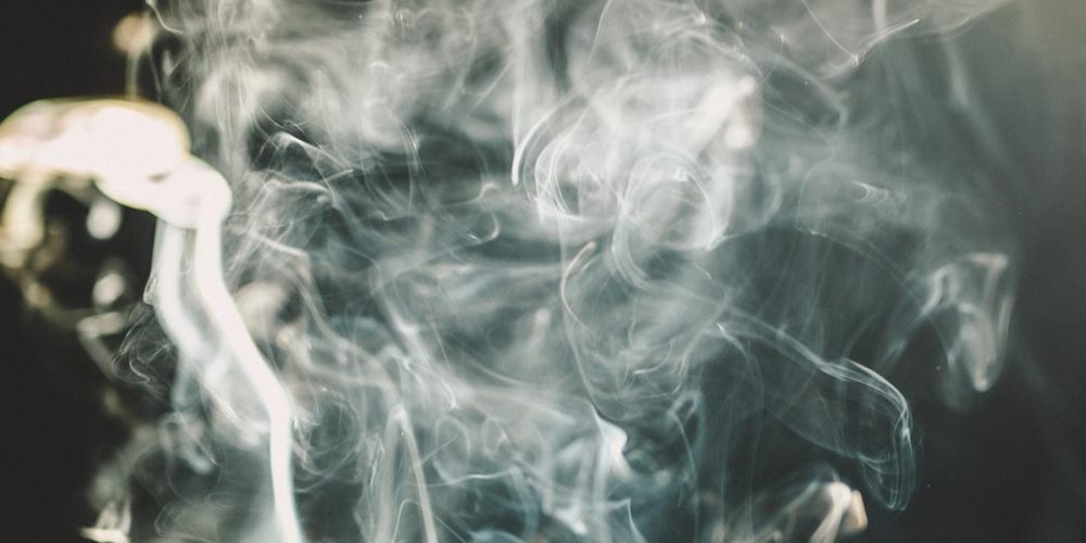 Cloud of smoke from vape or cigarette